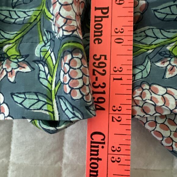 PERRY WALKER COLLECTIVE Womens Dress XS-M Green Floral Smocked Off Shoulder - Picture 12 of 12